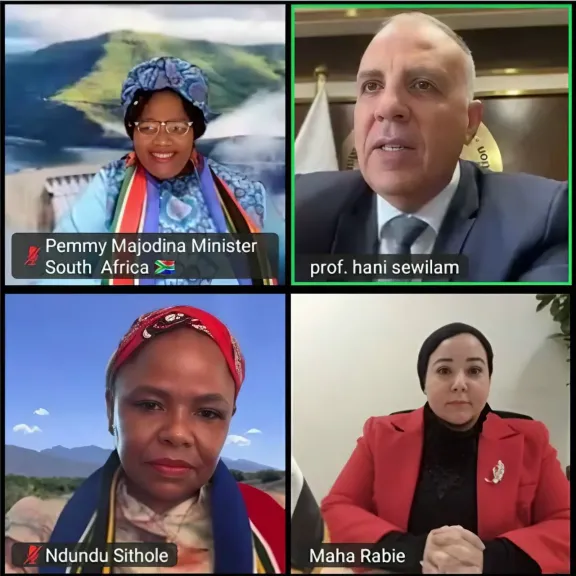 دهاني سويلم، و وزيرة المياه بجنوب أفريقيا، يشهدان ندوة “Water for People”