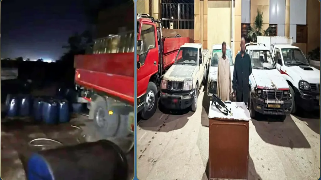 ضبط شخصين بحوزتهما 7 أطنان مواد بترولية داخل مخزن في أسوان