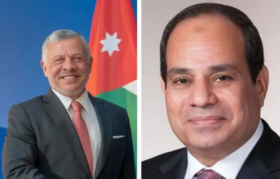 الديوان الملكي الأردني: الملك عبدالله بحث مع الرئيس السيسي خطورة استمرار اعتداءات إيران على دول المنطقة
