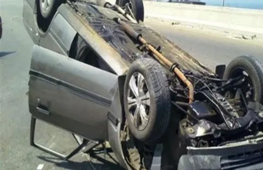 إصابة 6 أشخاص إثر انقلاب سيارة ملاكي بالبحيرة