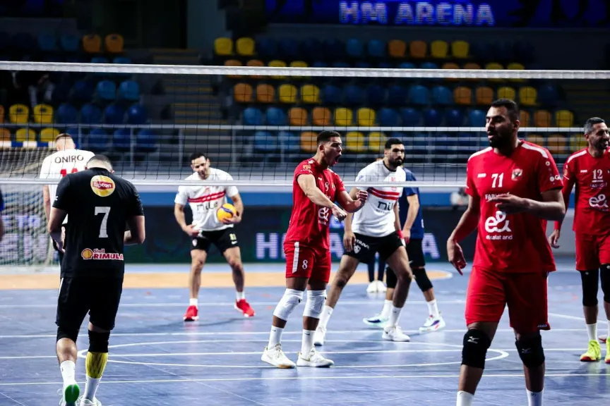 الأهلي يفوز على الزمالك ويتوج ببطولة دوري الطائرة