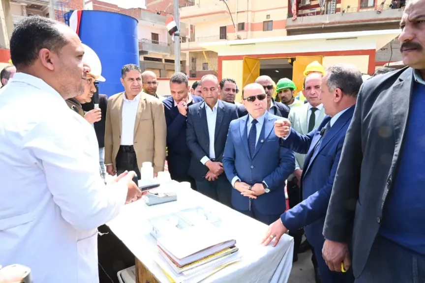 محافظ الغربية يفتتح أعمال التطوير وإعادة التأهيل لمحطة مياه شبرا ملكان بمركز المحلة