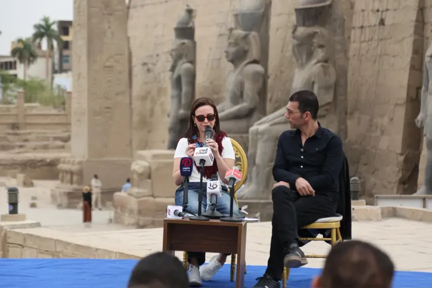 ريهام عبد الغفور في مؤتمر صحفي بمهرجان الأقصر : كنت خجولة جدًا في البداية، ولم أتخيل أنني سأستمر.