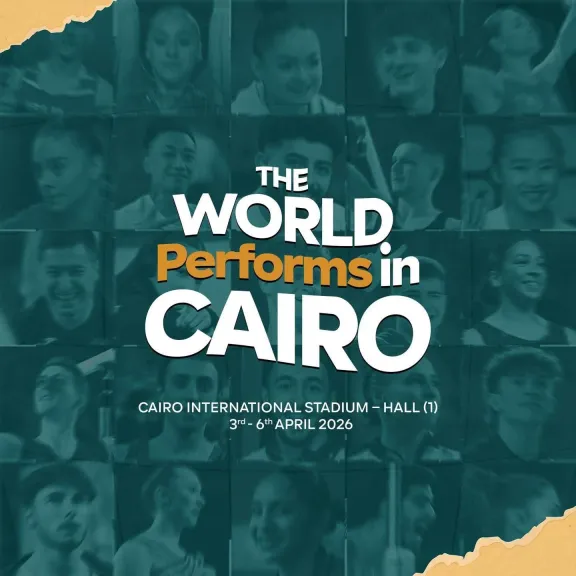 الكشف عن شعار بطولة العالم للجمباز الفني القاهرة 2026