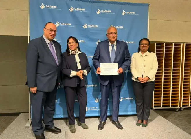 القومي لحقوق الإنسان يتسلّم شهادة الاعتماد الدولية الفئة أ بمقر الأمم المتحدة في جنيف