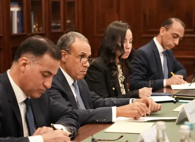 وزير الخارجية يلتقي سكرتير مجلس الأمن القومي الروسي