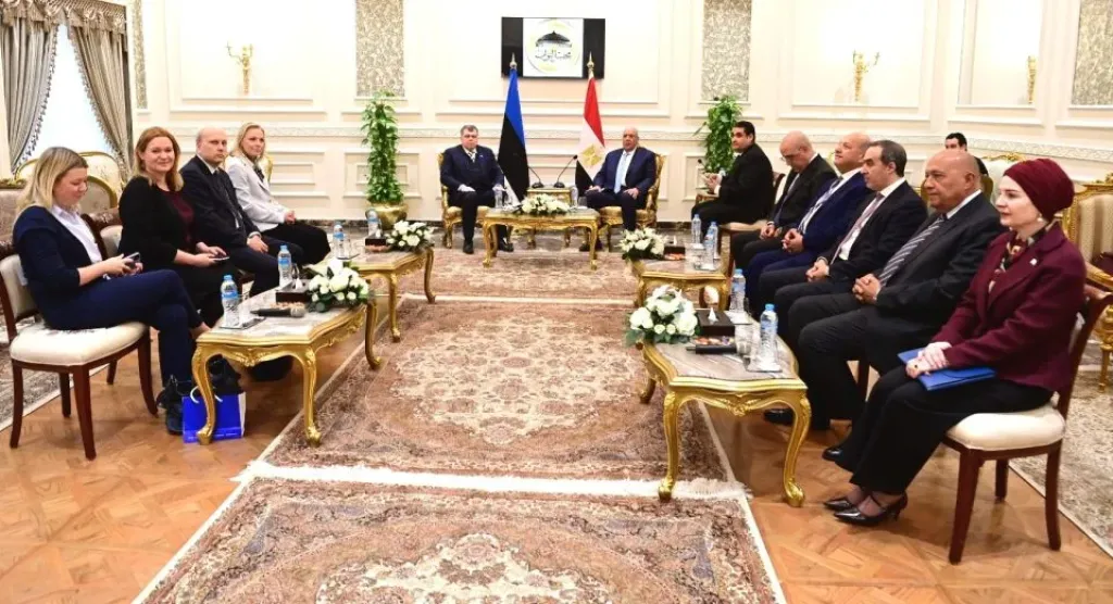 المستشار هشام بدوي يبحث مع رئيس برلمان إستونيا تعزيز التعاون البرلماني وجذب الاستثمارات