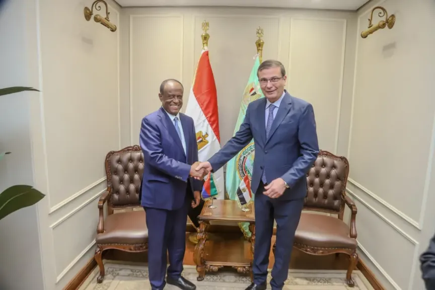 وزير الزراعة يبحث تعزيز التعاون المشترك مع المستشار الاقتصادي للرئيس الإريتري ووزير التجارة