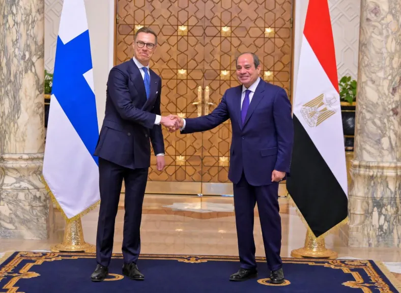 الرئيس السيسي يستقبل رئيس جمهورية فنلندا