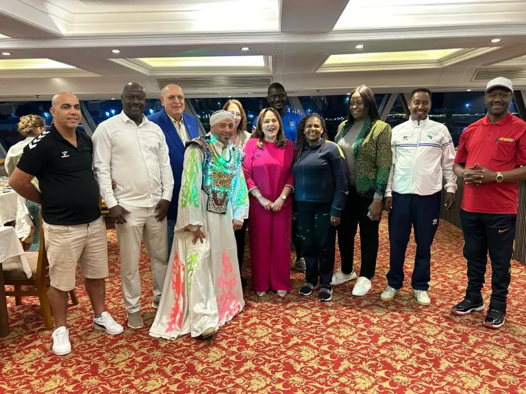 عايدة إسماعيل تقيم حفل عشاء لوفود بطولة أفريقيا للأندية للكرة الطائرة سيدات بالقاهرة