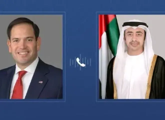 وزيرا خارجية الإمارات وأمريكا يستعرضان سبل تحقيق السلام والأمن الإقليمي المستدام