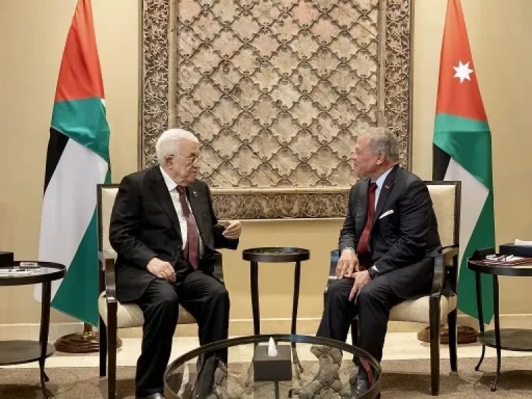 عباس وعبد الله الثاني يبحثان تطورات الأوضاع في فلسطين