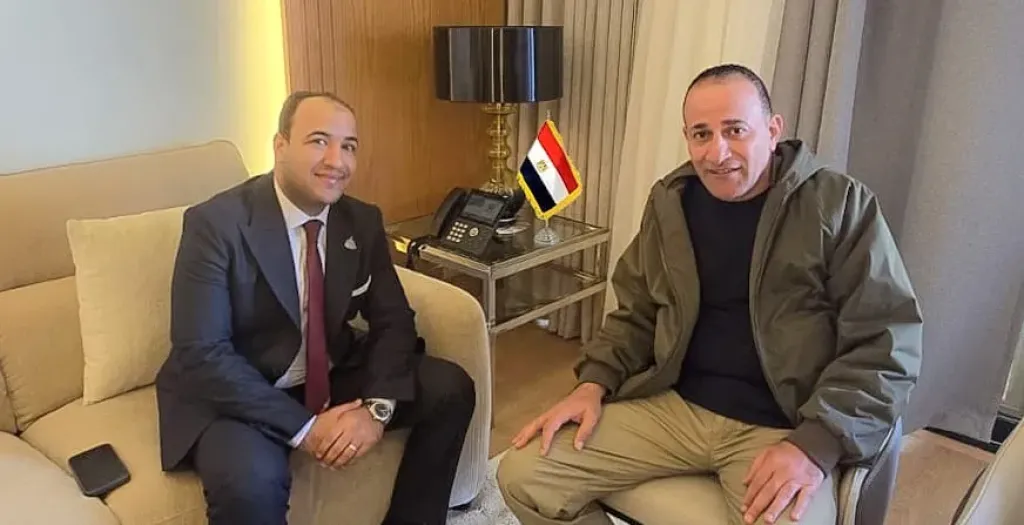 النائب وسيم كمال عثمان يهنئ المهندس إبراهيم العرجاني بافتتاح ”مدينة السلام” بشمال سيناء