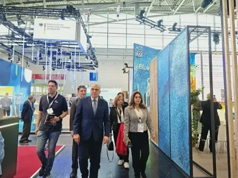 وزيرة التنمية المحلية والبيئة تشارك بافتتاح فعاليات معرض ومؤتمر IFAT Munich 2026 في ميونيخ