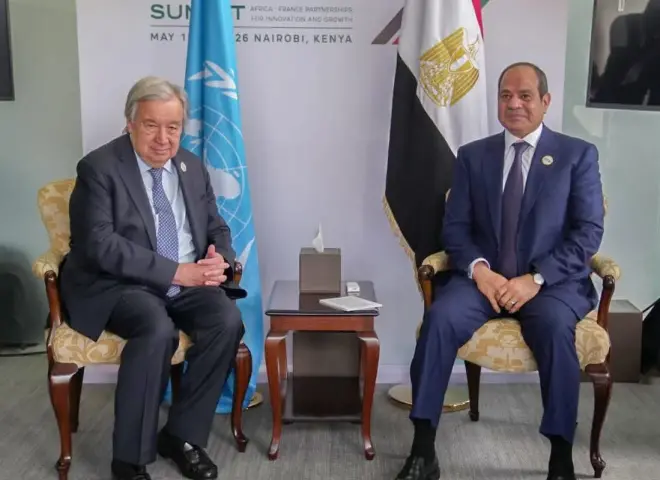 السيسي وجوتيريش يشددان على دعم الأمن الإقليمي وتعزيز دور الأمم المتحدة في مواجهة الأزمات الإنسانية
