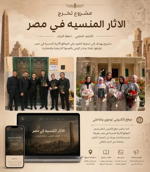 طلاب الجيوماتكس بآداب القاهرة يطلقون مشروعا بعنوان حكاية أثر تستحق تتحكي