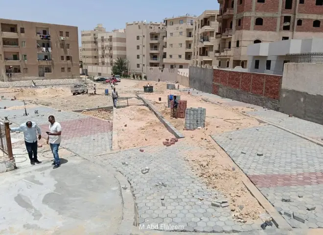 quot;رئيس جهاز تنمية مدينة العبورquot; يتابع ميداني تطوير ورفع كفاءة الطرق والأرصفة بالمدينة