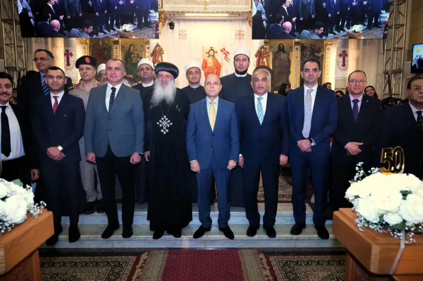 محافظ الغربية يشهد احتفالية اليوبيل الذهبي لرهبنة الأنبا بولا مطران طنطا وتوابعها