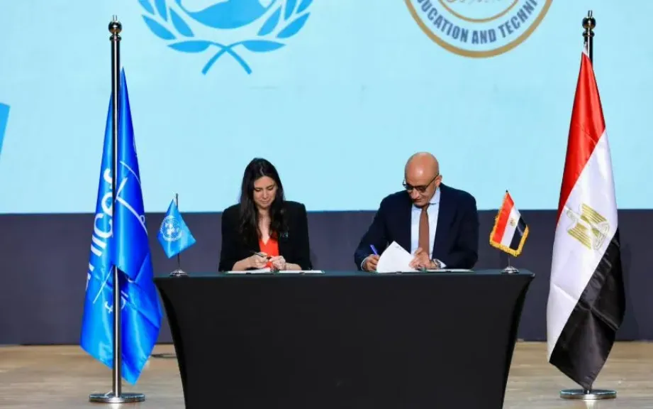وزير التعليم وممثلة «يونيسيف مصر» يوقعان بيانا مشتركا لتعزيز جودة التعليم الفني وتنمية مهارات الشباب
