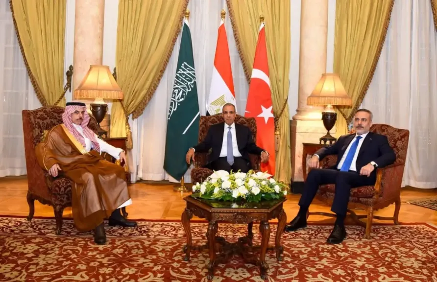 وزير الخارجية يعقد لقاءً ثلاثياً مع نظيريه السعودي والتركي لبحث القضايا الإقليمية