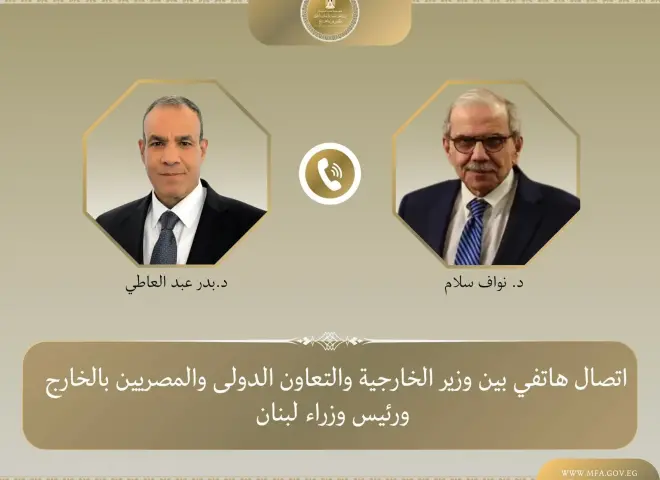 وزير الخارجية يبحث من رئيس الوزراء اللبناني تطورات الأوضاع في لبنان