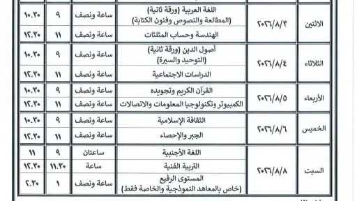 الأزهر يعلن جداول امتحانات الدور الثاني للنقل والشهادات.. البداية 18 يوليو حتى 8 أغسطس