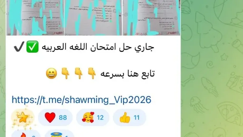 بعد 50 دقيقة من بدء اللجنة.. تداول صور يُزعم أنها لامتحان اللغة العربية للثانوية العامة 2026 ووزارة التعليم تتحقق