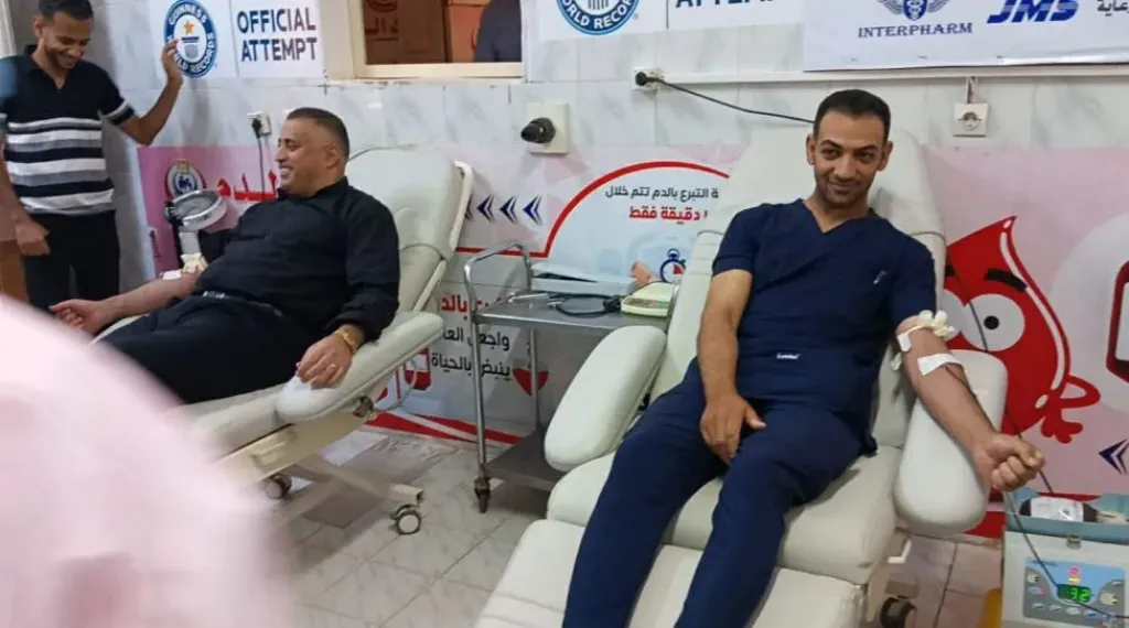 الصحة تدخل موسوعة جينيس للأرقام القياسية بتحقيق أكبر عدد من الأشخاص المسجلين للتبرع بالدم خلال 12 ساعة
