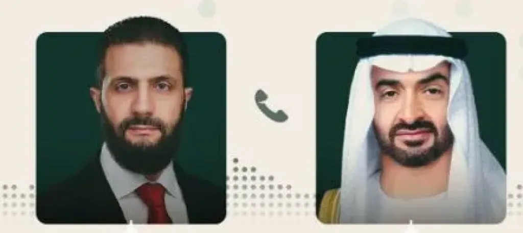 رئيسا الإمارات وسوريا يبحثان تعزيز العلاقات وتطورات الأوضاع في الشرق الأوسط