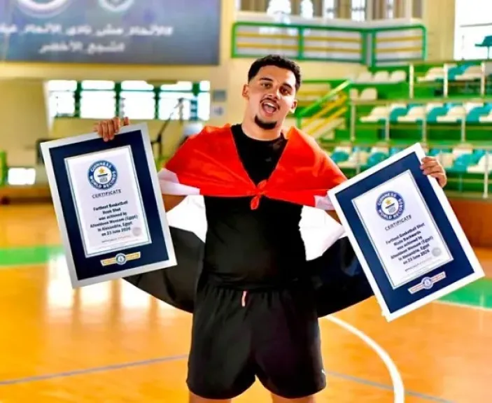 إنجاز مصري جديد.. علي الدين وسام يدخل موسوعة جينيس في كرة السلة