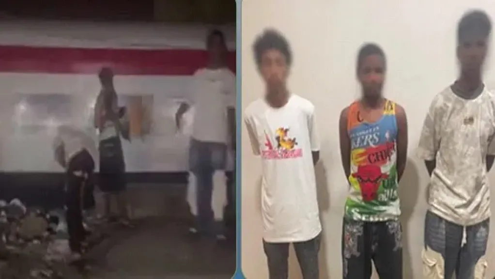 ضبط 3 طلاب بأسوان بعد إلقاء الحجارة على قطار أثناء مروره.. والمتهمون: ”كنا بنهزر”