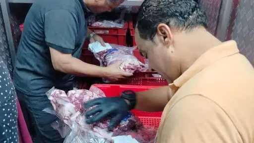 ضبط 756.5 كجم  و13 محضرًا خلال 48 ساعة.. في حملات الطب البيطري بالغربية
