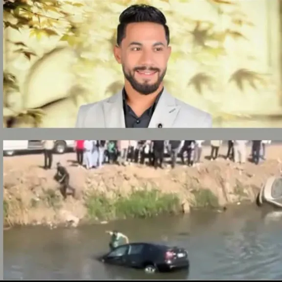 شاب ينقذ أسرة من الغرق بعد سقوط سيارة في ترعة بالغربية.. ورواد السوشيال يطالبون بتكريمه