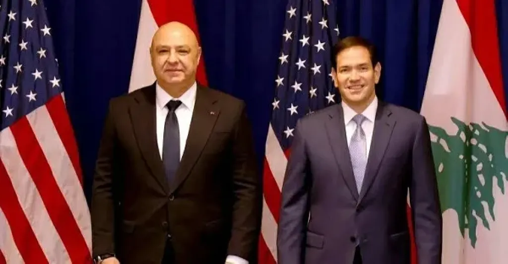 مباحثات بين الرئيس اللبناني ووزير الخارجية الأمريكي في واشنطن