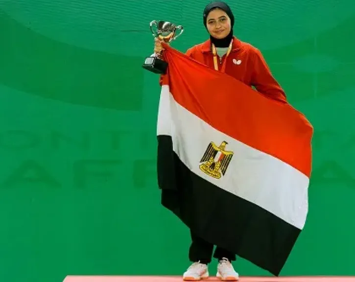 حبيبة البسومي تتوج بذهبية كأس أفريقيا لتنس الطاولة تحت 19 عامًا