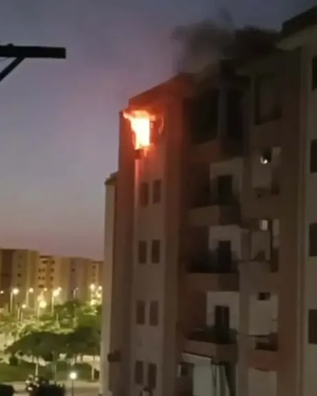 اندلاع حريق بشقة سكنية بالطابق السادس في حدائق أكتوبر