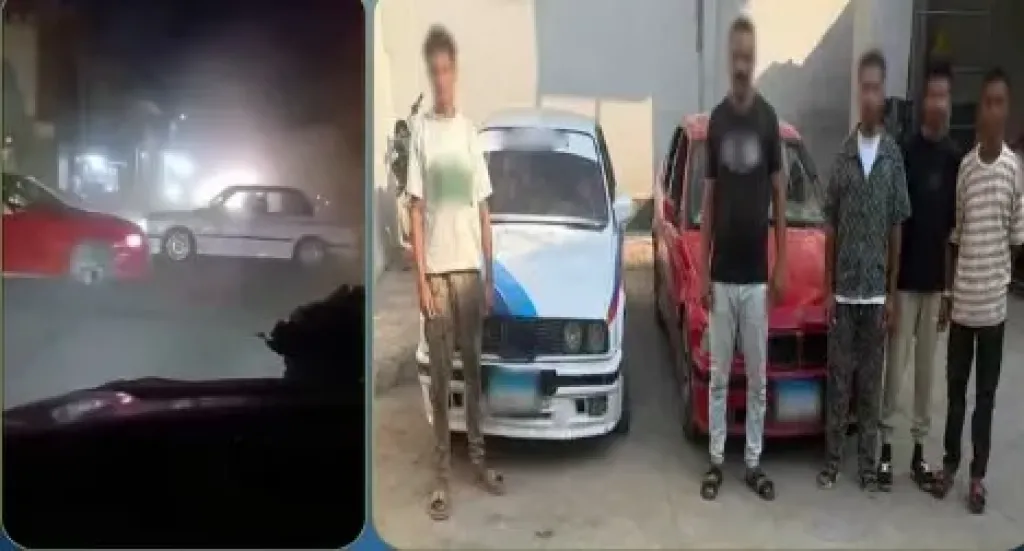ضبط المتهمين بأداء حركات استعراضية بسيارتين وتعريض حياتهم والآخرين للخطر بالشرقية