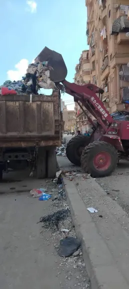 رفع 945 طنًا من بؤر المخلفات في يوم واحد بمراكز ومدن وأحياء الغربية