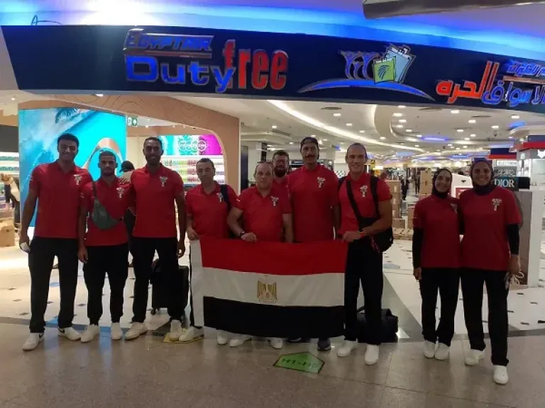 بعثة التجديف تغادر إلى إيطاليا للمشاركة في دورة ألعاب البحر المتوسط