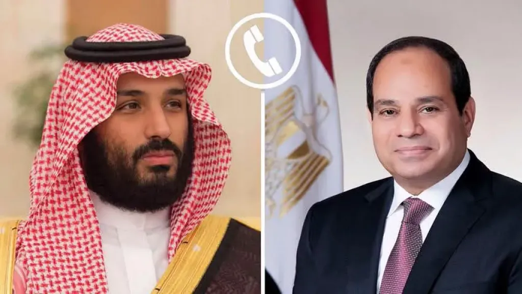 الرئيس السيسي يتلقى اتصالا هاتفيًا من ولي عهد المملكة العربية السعودية