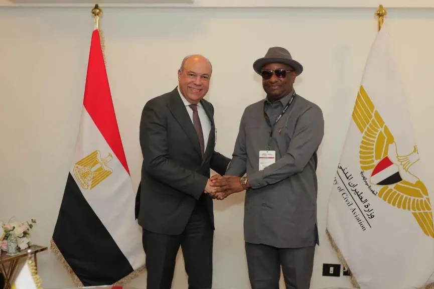 وزير الطيران المدني يلتقي وزير الطيران والفضاء النيجيري لبحث دعم التعاون وتعزيز الربط الجوي بين البلدين