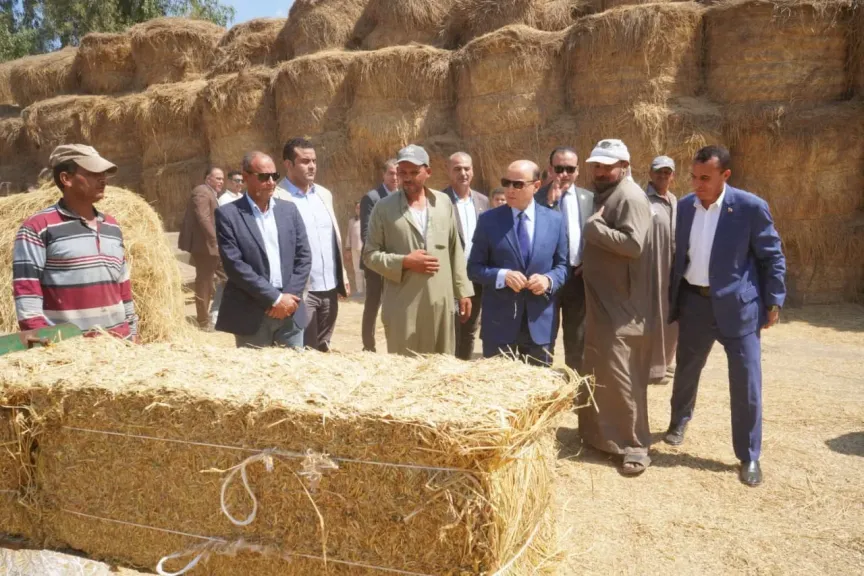 محافظ الغربية يتفقد موقع تجميع قش الأرز ببشبيش.. ويؤكد: استعددنا مبكرًا ولن نسمح بحرق قش الأرز