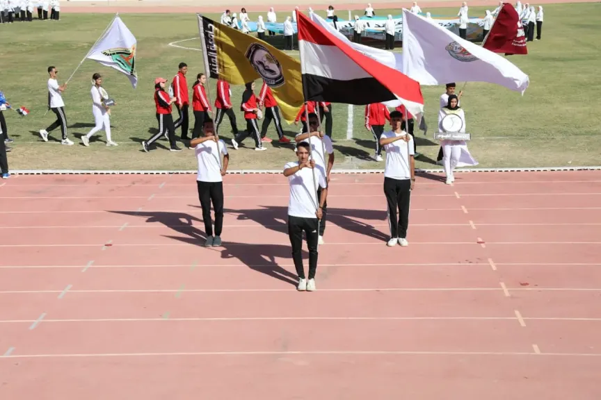 انطلاق بطولات الأنشطة الرياضية بأسبوع شباب الجامعات المصرية والمعاهد العليا الرابع عشر بجامعة المنيا