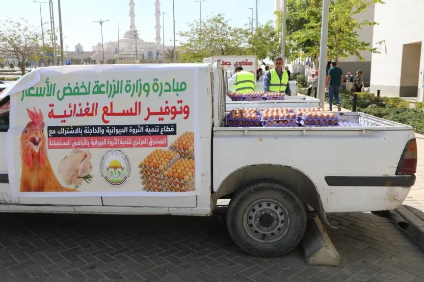 الزراعة تطرح بيض المائدة بتخفيضات 25% عبر منافذها المتنقلة