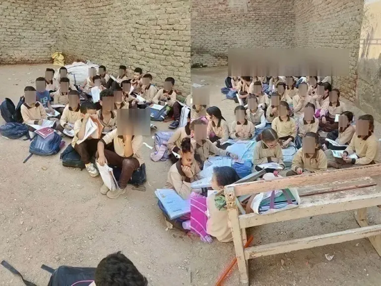 تعليم الشرقية يبحث حقيقة صور متداولة لتلاميذ يفترشون الأرض خلال الحصص الدراسية