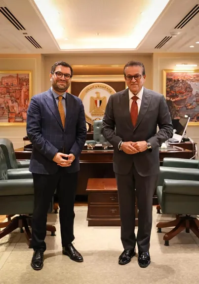 وزير الصحة يستقبل مرشح أرمينيا لمنصب مدير عام منظمة الصحة العالمية